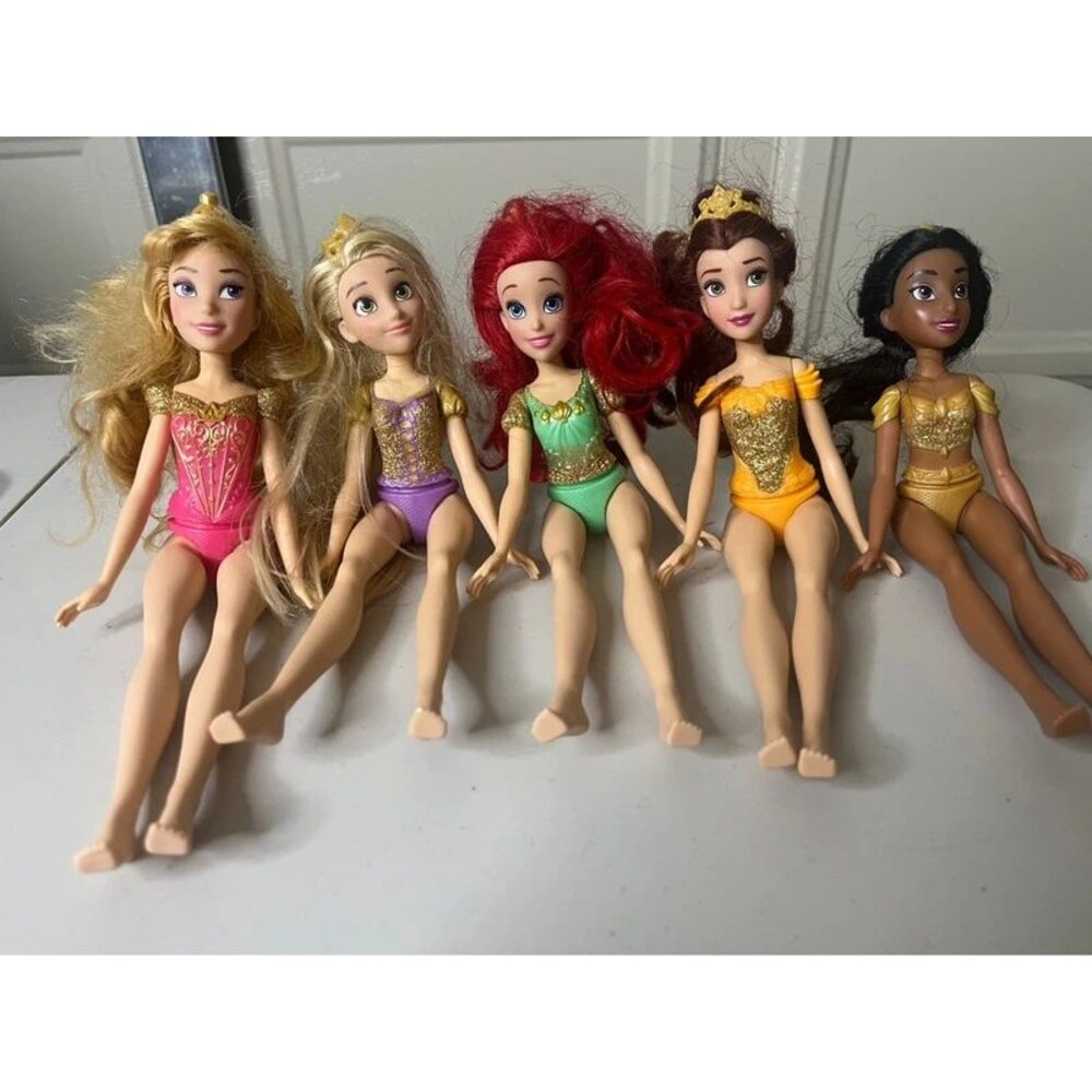 2018 Disney Princess Ultimate Dress Gold Series Lot Of 5 Hasbro
